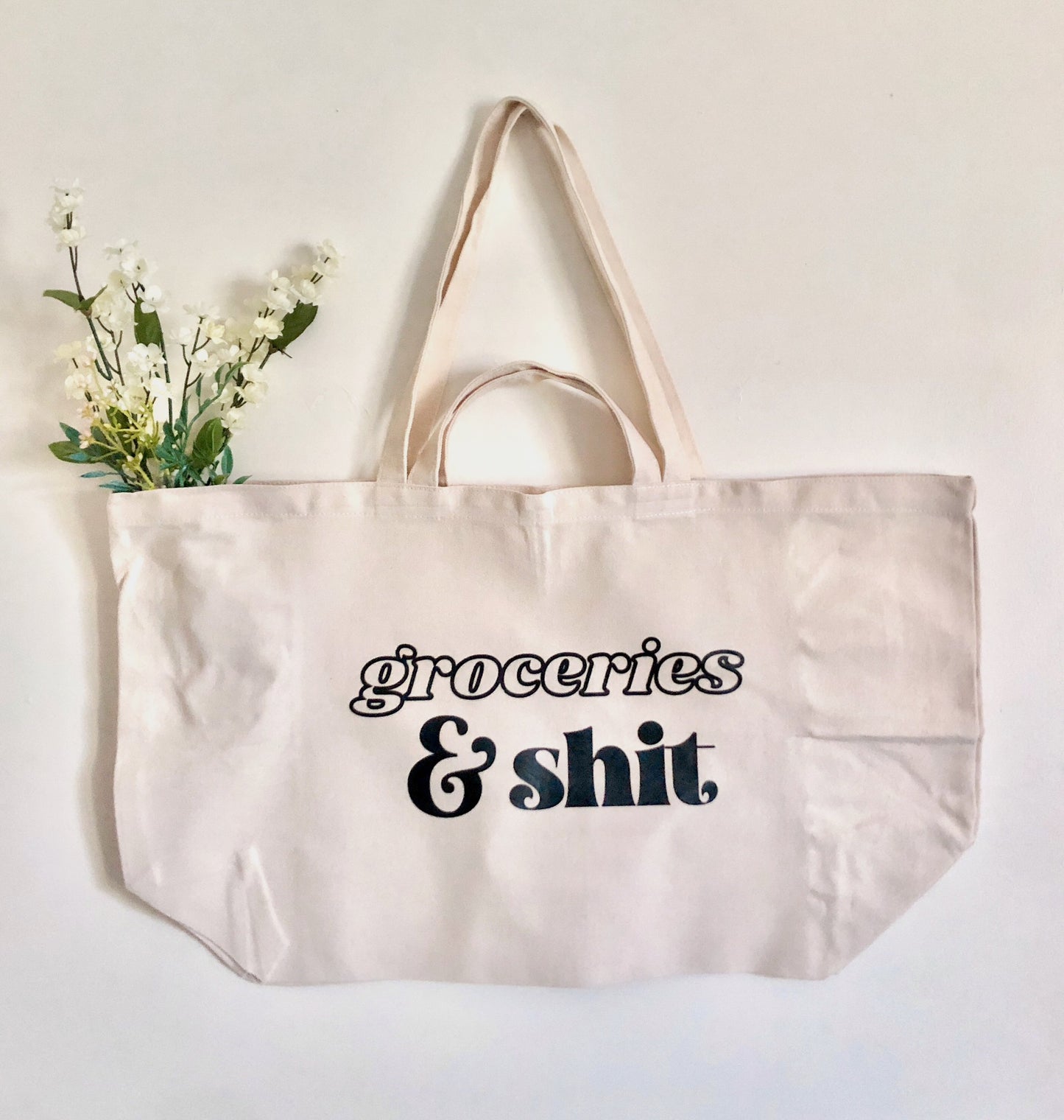 X-Large Groceries & Shit Tote Bag