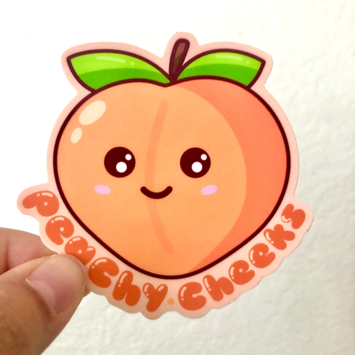 Peachy Cheeks Vinyl Sticker