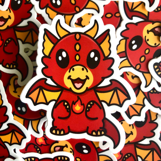 Baby Element Dragon Vinyl Sticker