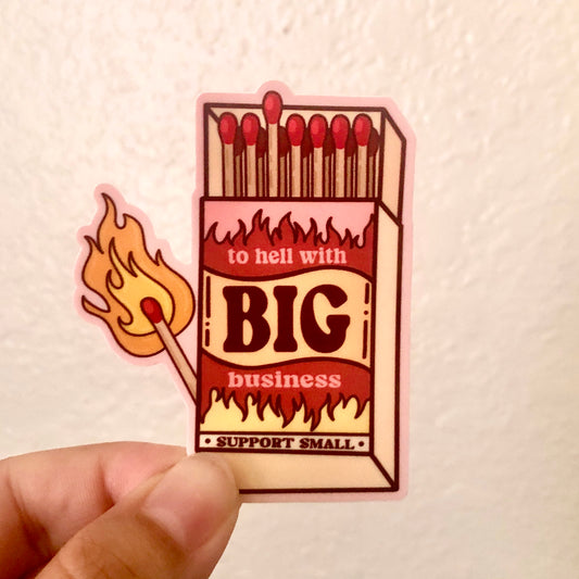Support Small Matchbox Vinyl Sticker