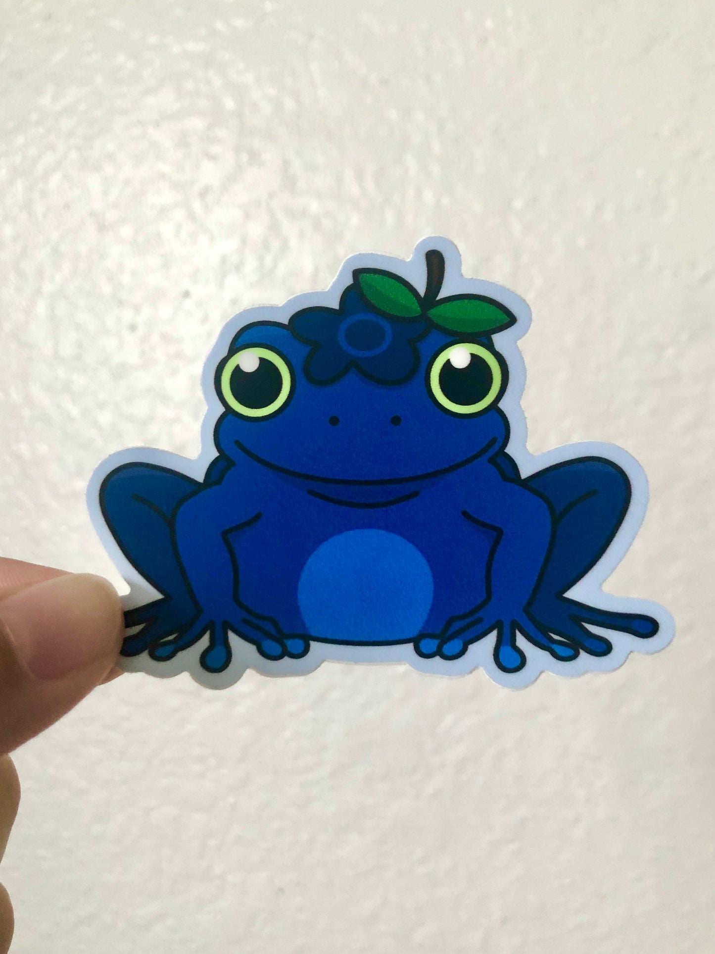 Blueberry Frog Vinyl Sticker