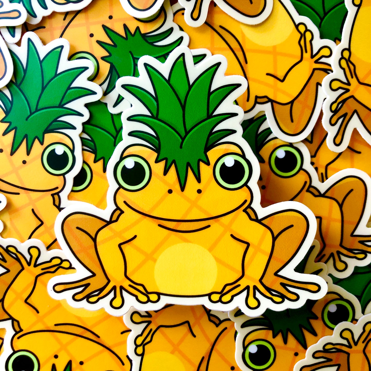 Pineapple Frog Vinyl Sticker