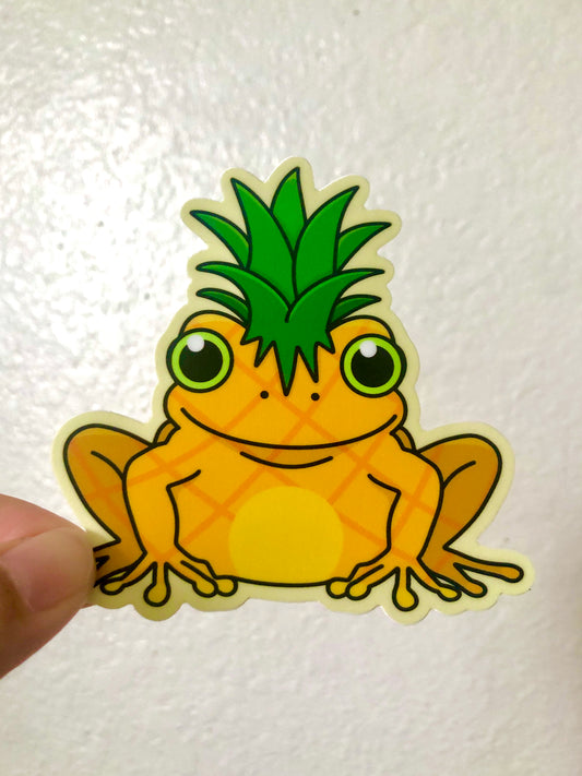 Pineapple Frog Vinyl Sticker