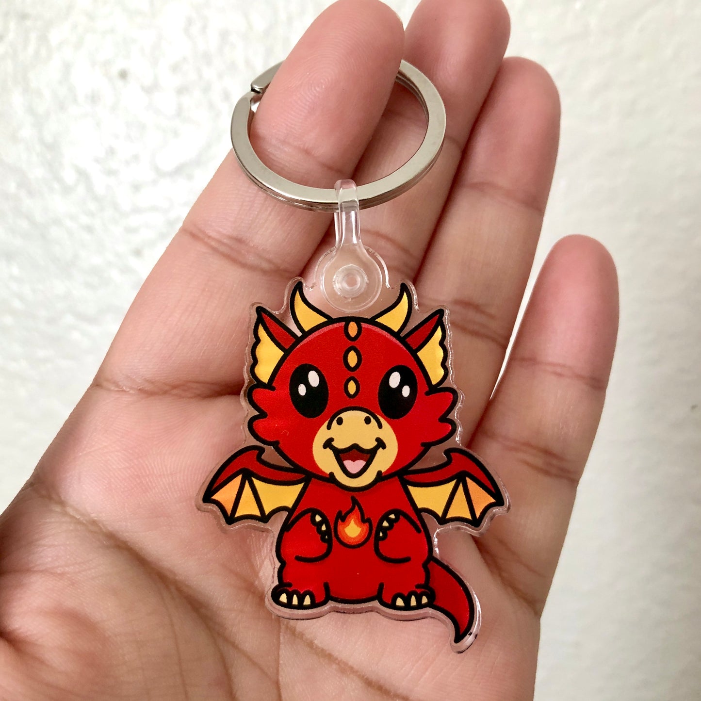 Baby Fire Dragon Acrylic Keychain
