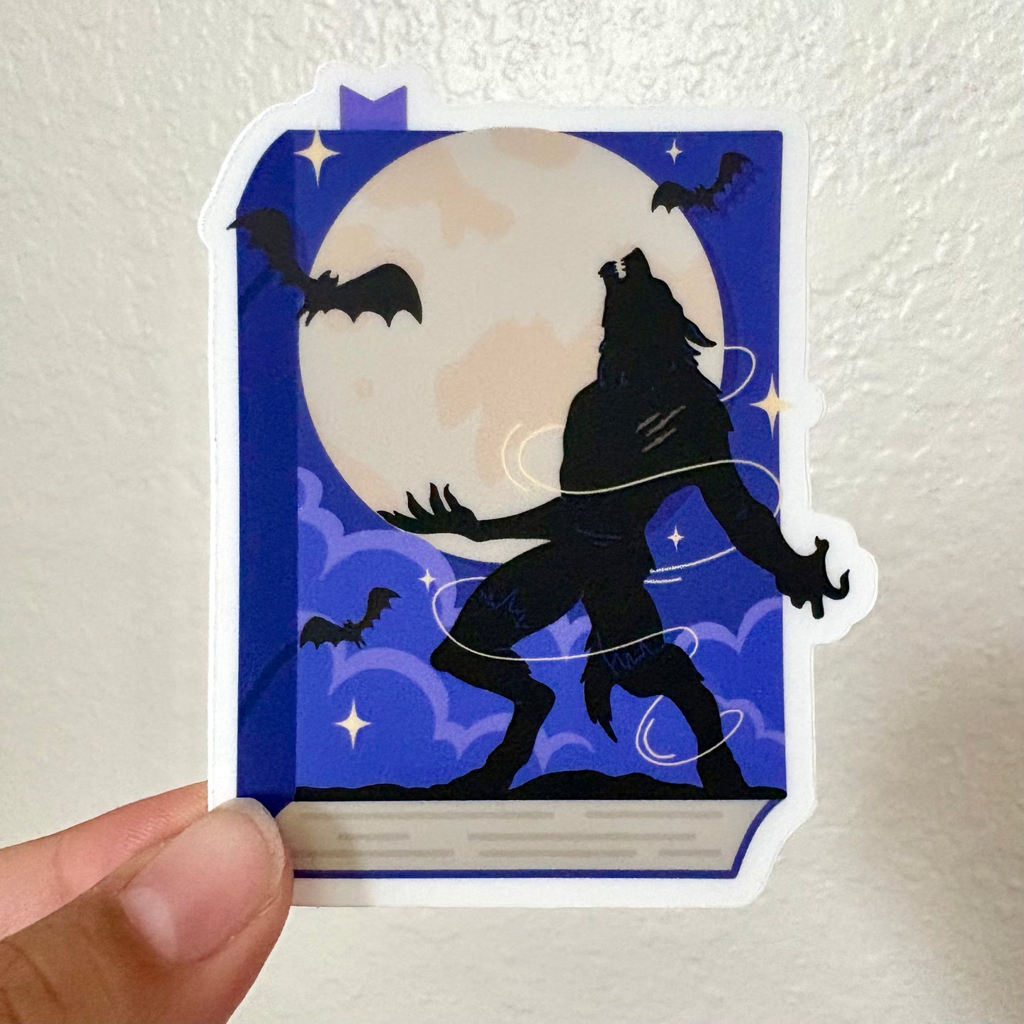 Werewolf Mythical Book Vinyl Sticker