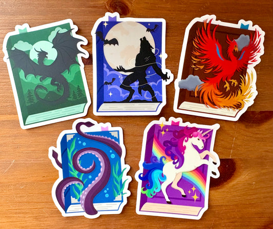 Mythical Books Sticker Collection- 5 Pieces