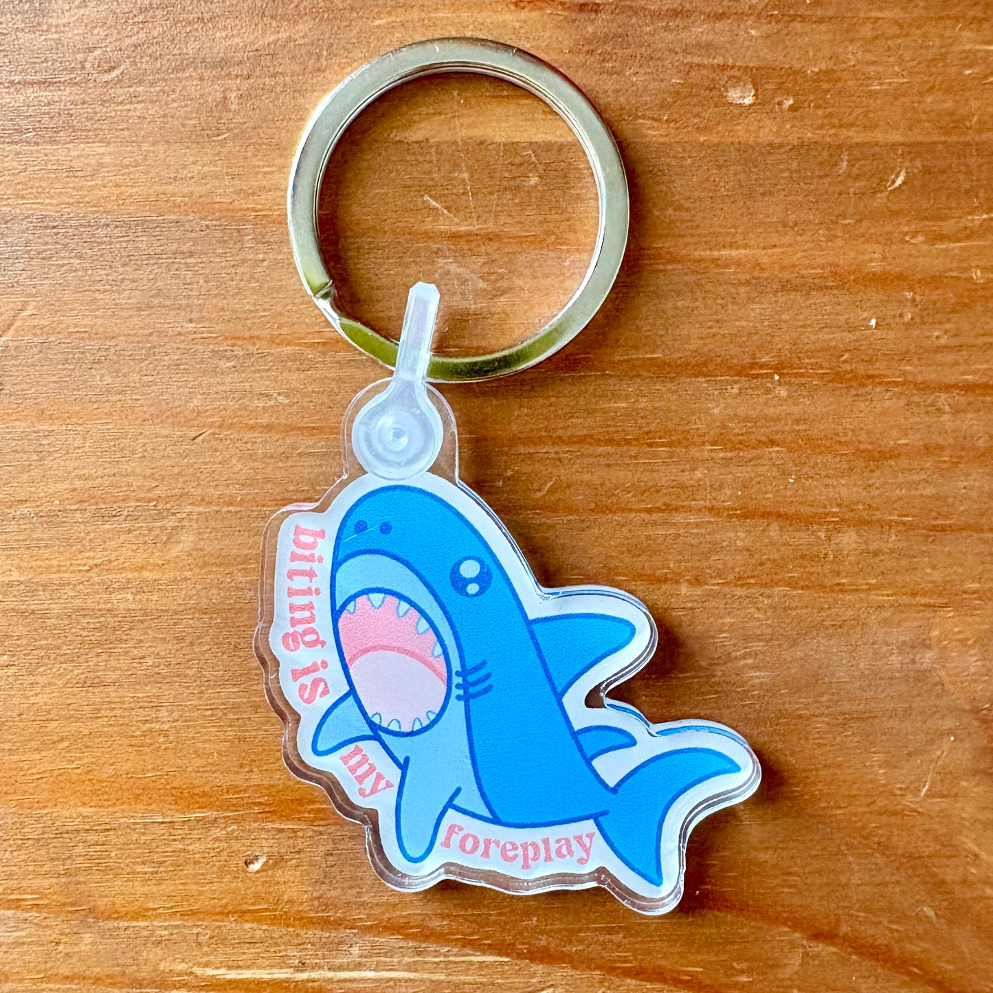 Biting is My Foreplay Acrylic Keychain