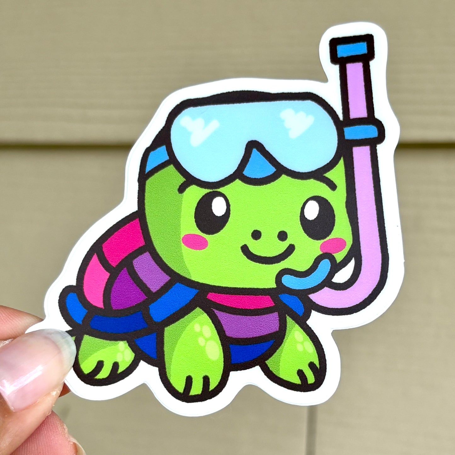 Bisexual Turtle Vinyl Sticker
