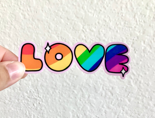 Rainbow Love Vinyl Sticker