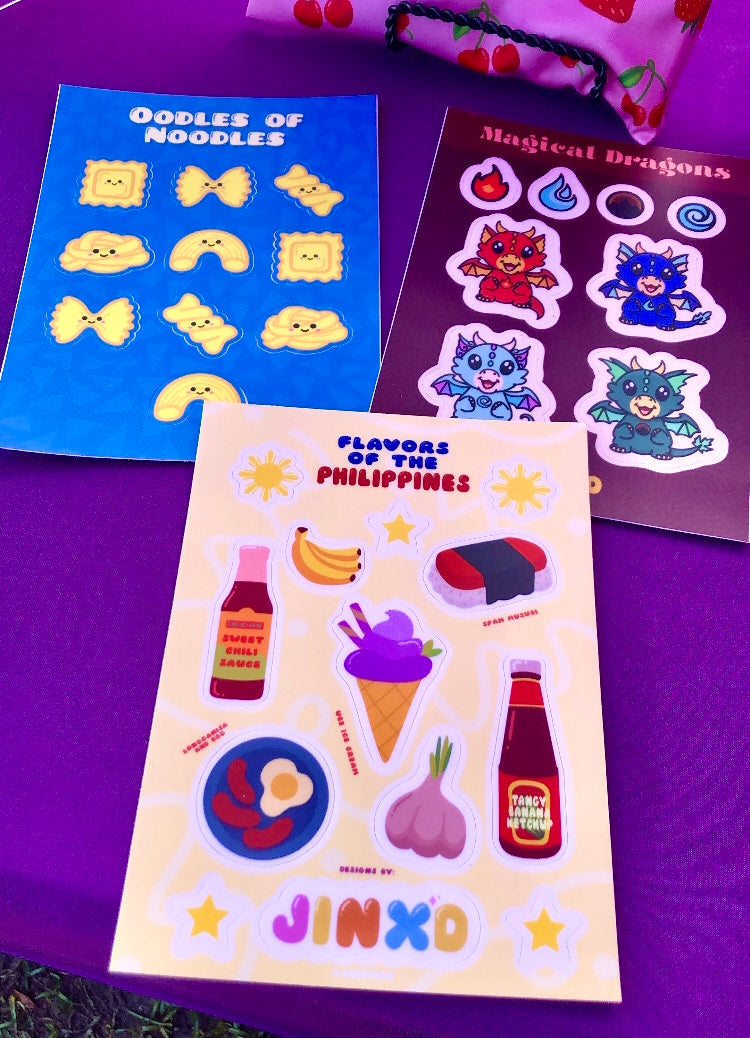 Oodles of Noodles Vinyl Sticker Sheet