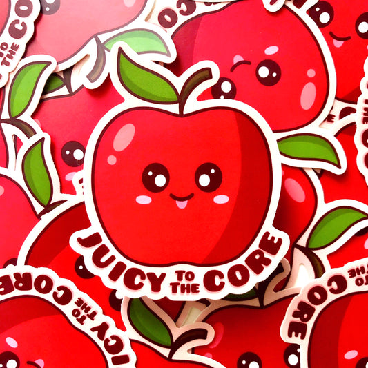 Juicy to the Core Apple Sticker
