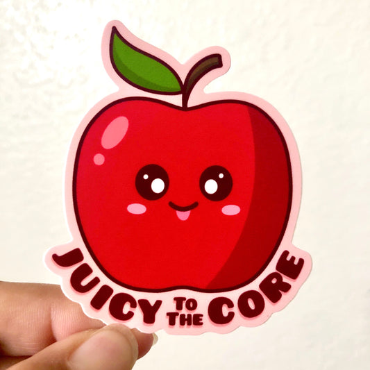 Juicy to the Core Apple Sticker