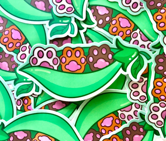 String Toe Beans Vinyl Sticker