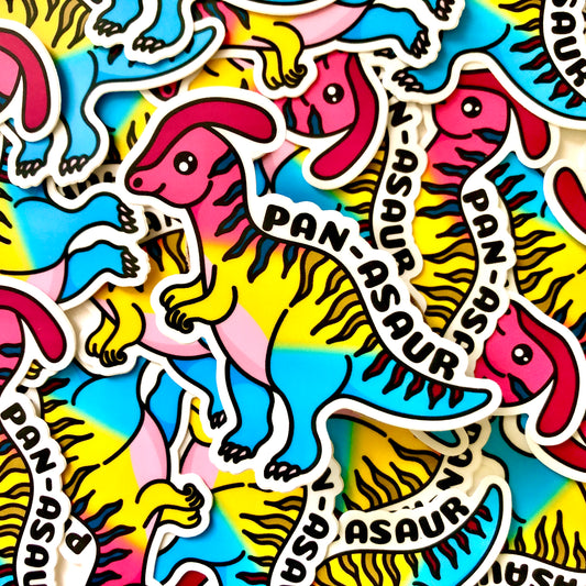 Pan-asaur Dinosaur Vinyl Sticker