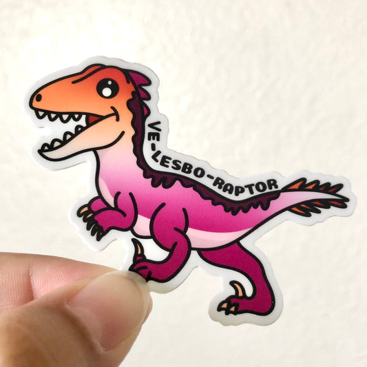 Ve-Lesbo-Raptor Dinosaur Vinyl Sticker