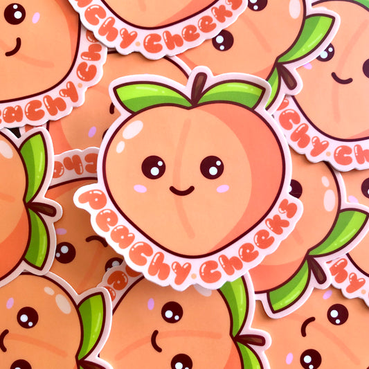Peachy Cheeks Vinyl Sticker