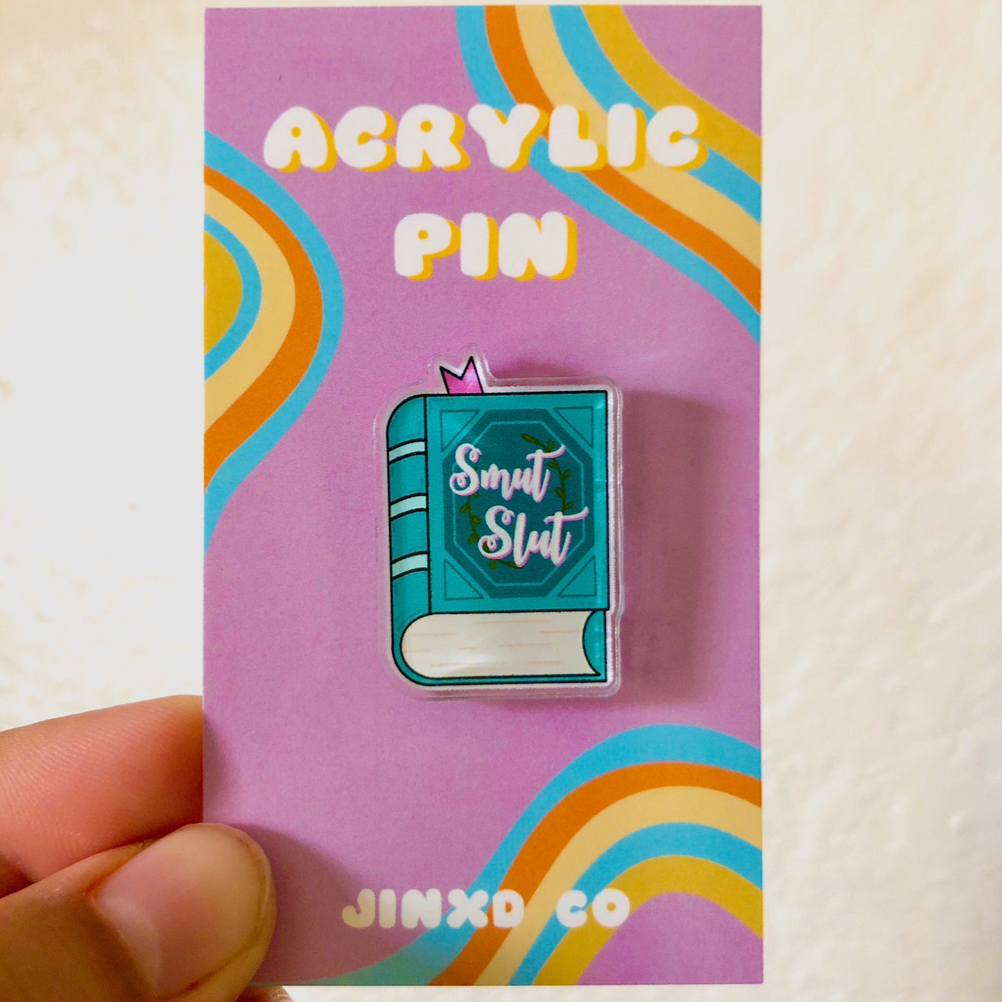 Smut Slut Book Acrylic Pin