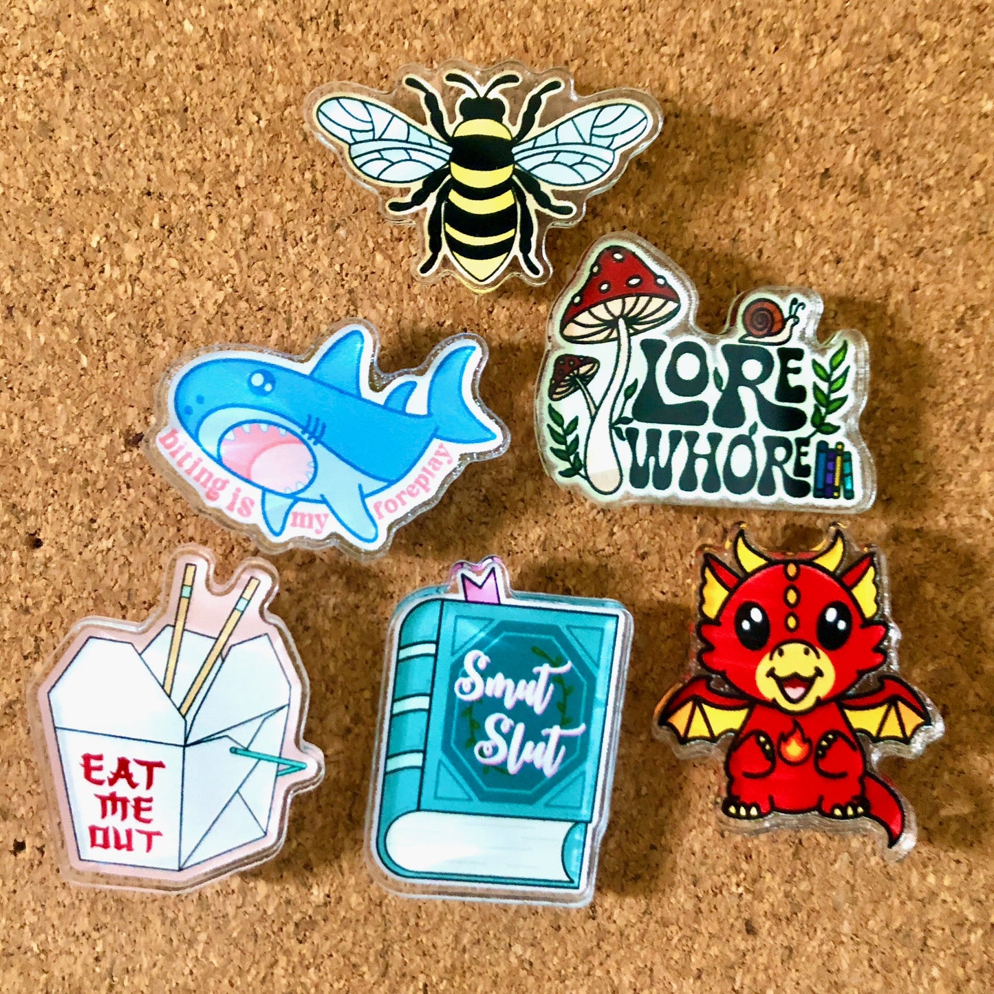 Lore Whore Acrylic Pin