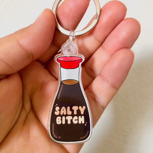 Salty Bitch Soy Sauce Acrylic Keychain