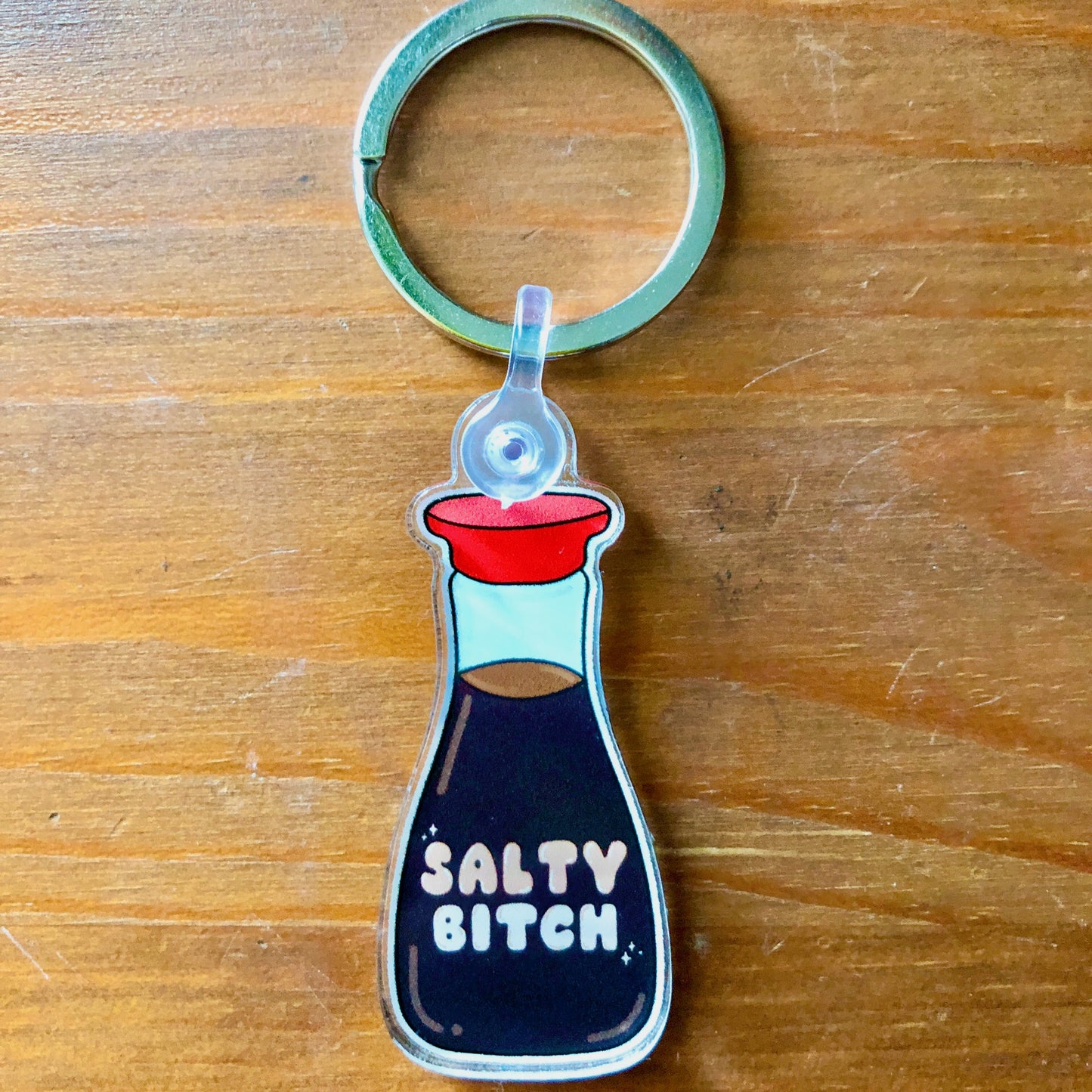 Salty Bitch Soy Sauce Acrylic Keychain