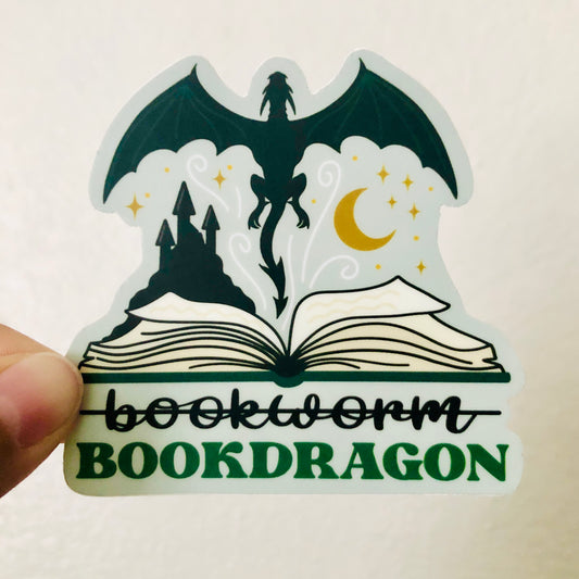 Book Dragon Vinyl Sticker