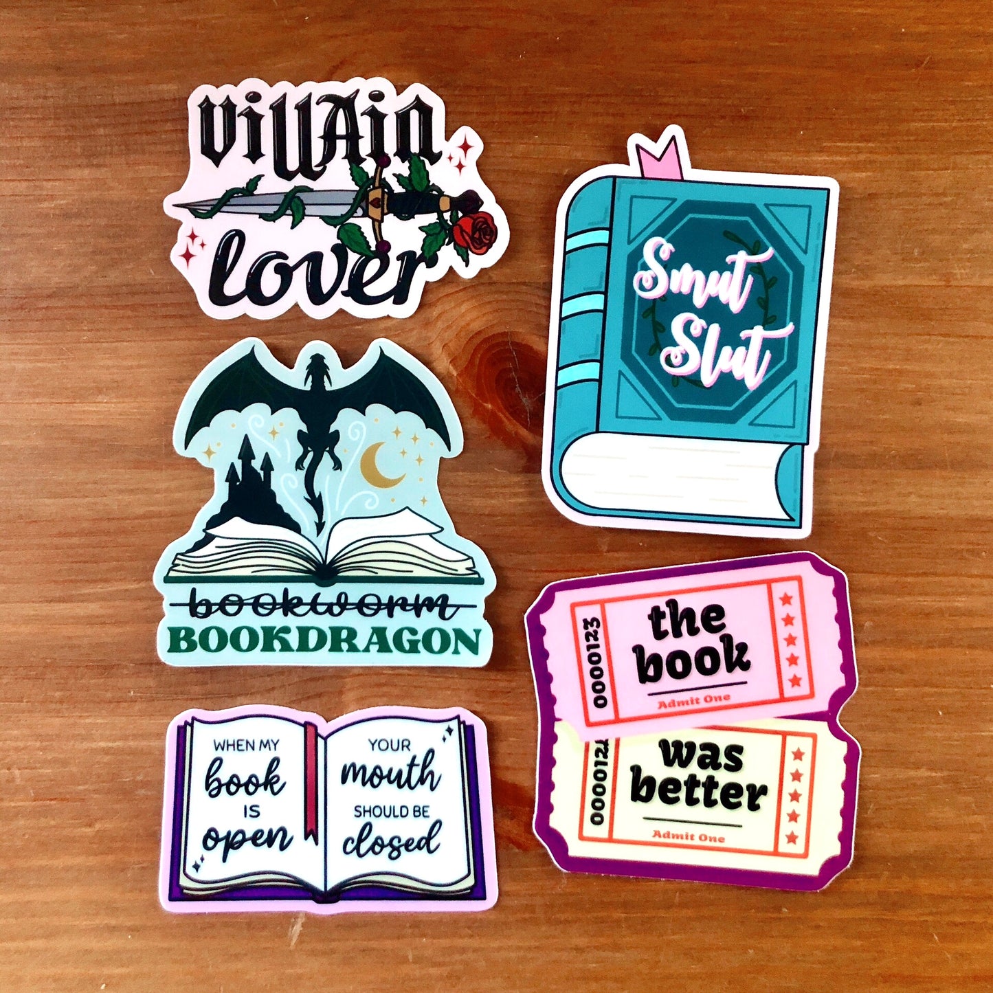 Bookish Collection Sticker Pack- 5 Pieces