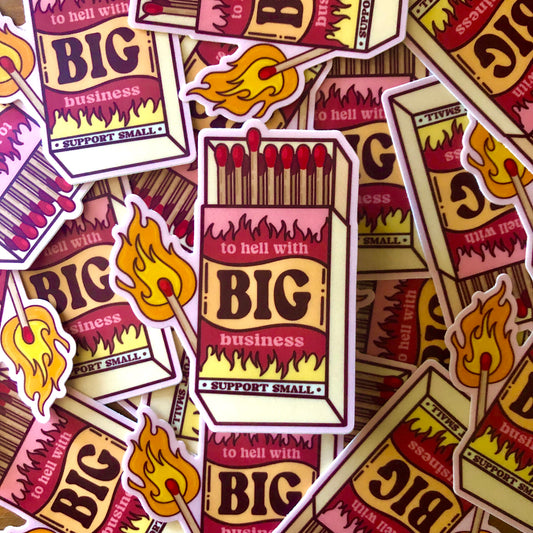 Support Small Matchbox Vinyl Sticker