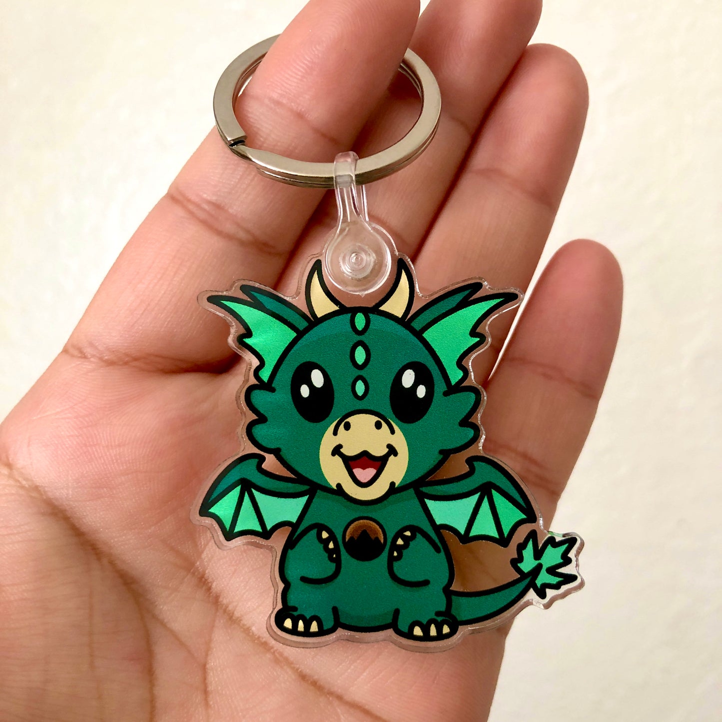 Baby Earth Dragon Acrylic Keychain