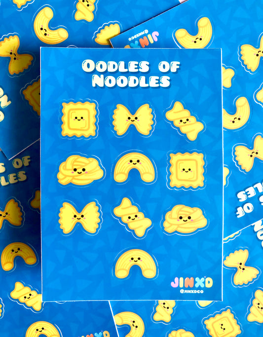 Oodles of Noodles Vinyl Sticker Sheet