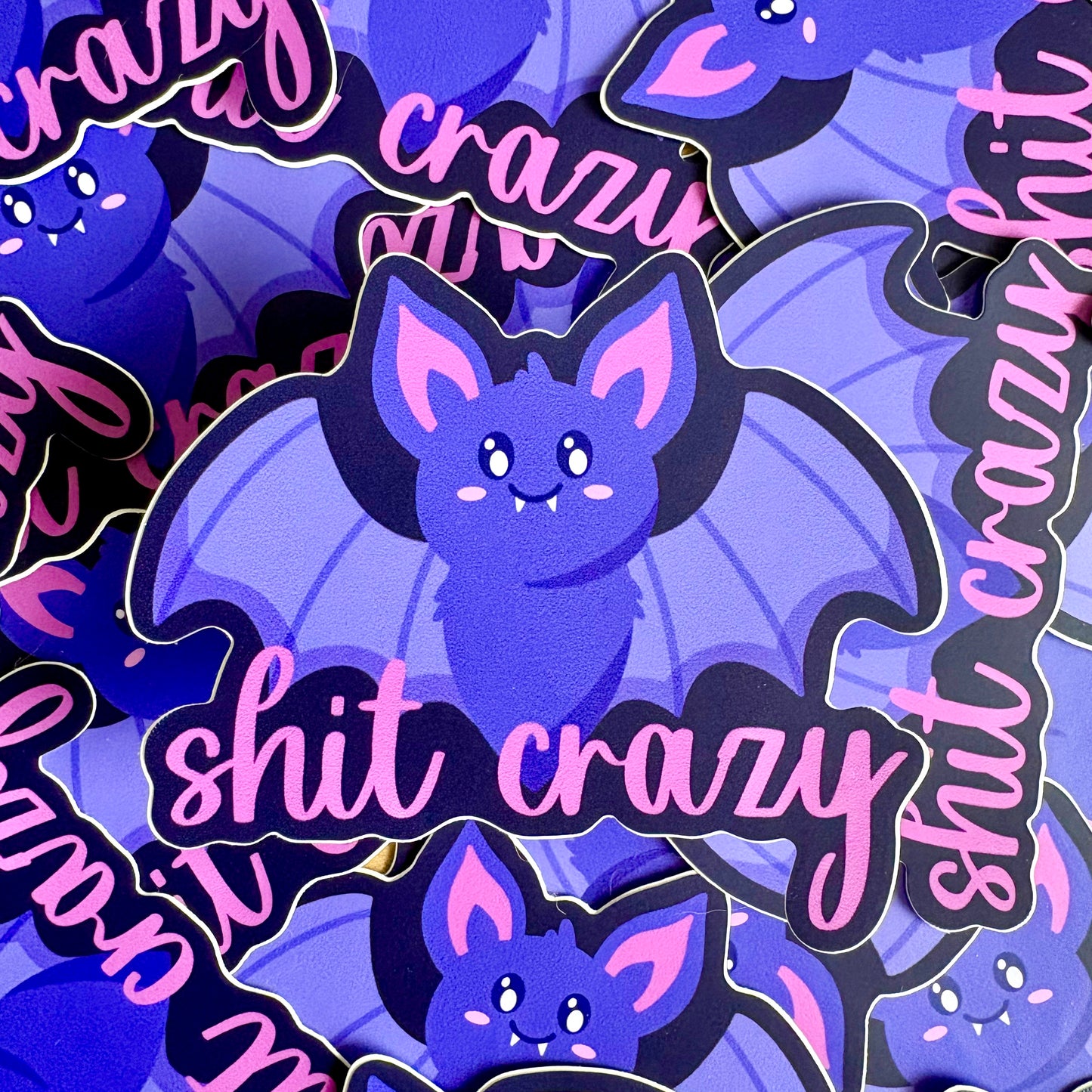 Bat Shit Crazy Vinyl Sticker