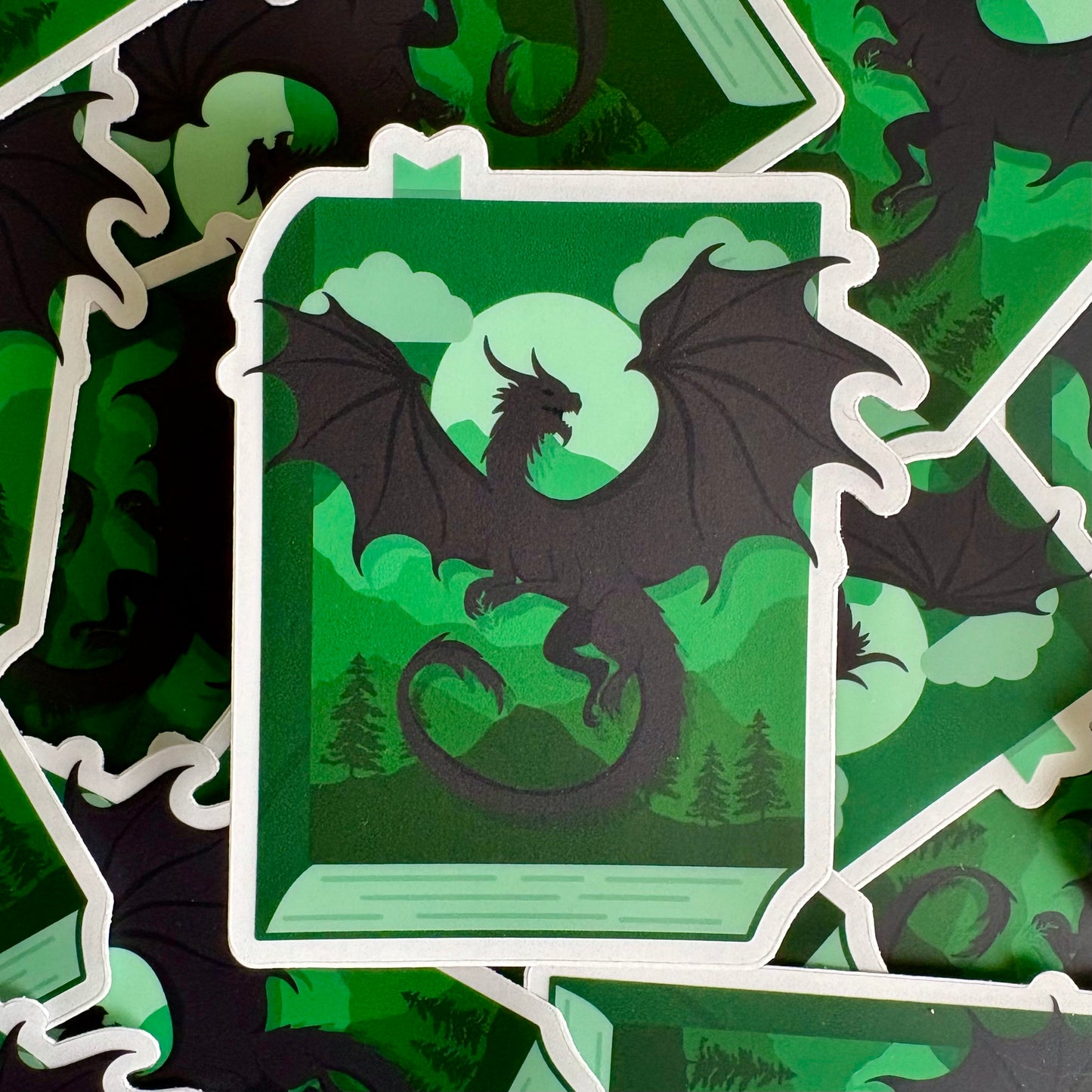 Dragon Mythical Book Vinyl Sticker