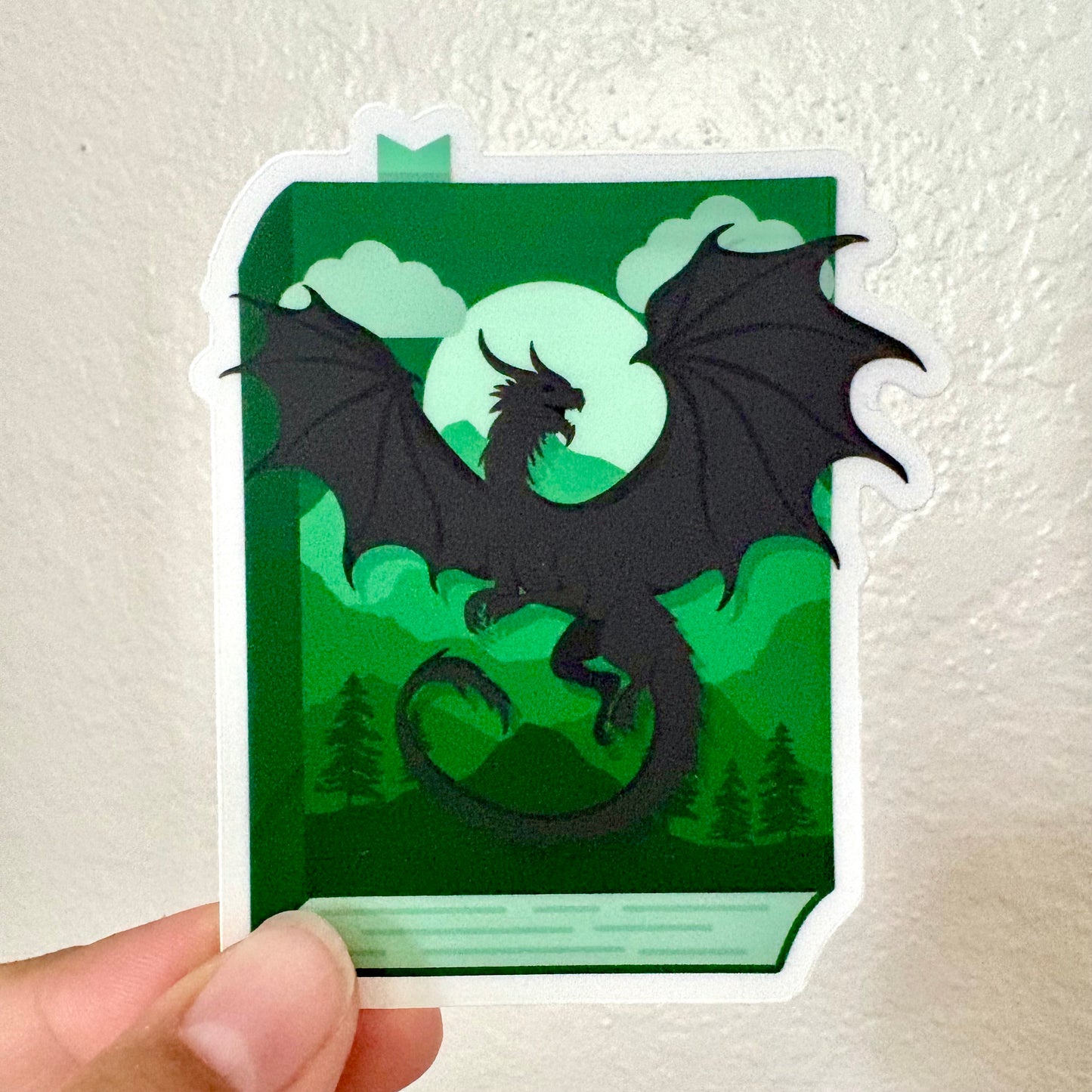 Dragon Mythical Book Vinyl Sticker