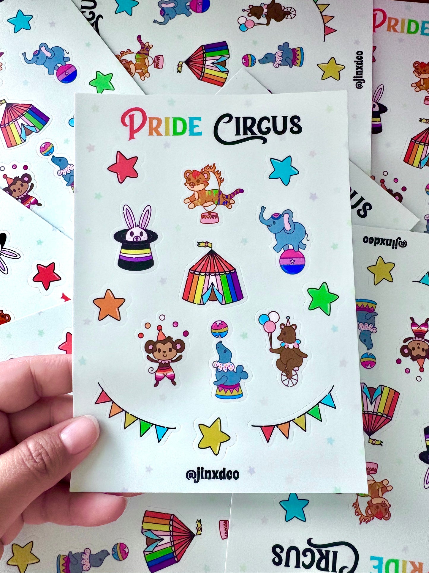 Pride Circus Vinyl Sticker Sheet