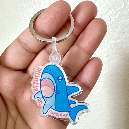 Biting is My Foreplay Acrylic Keychain