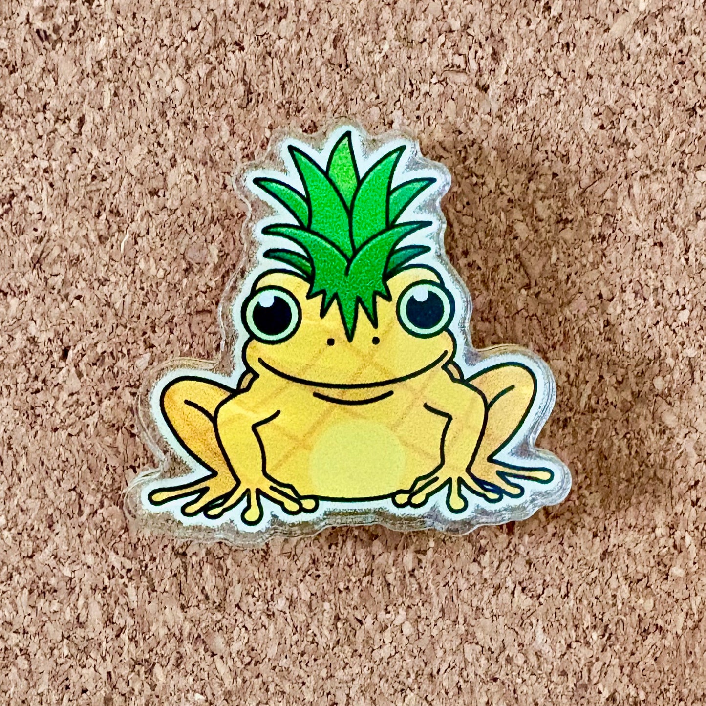 Pineapple Frog Acrylic Pin