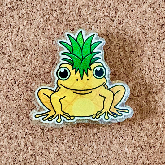 Pineapple Frog Acrylic Pin