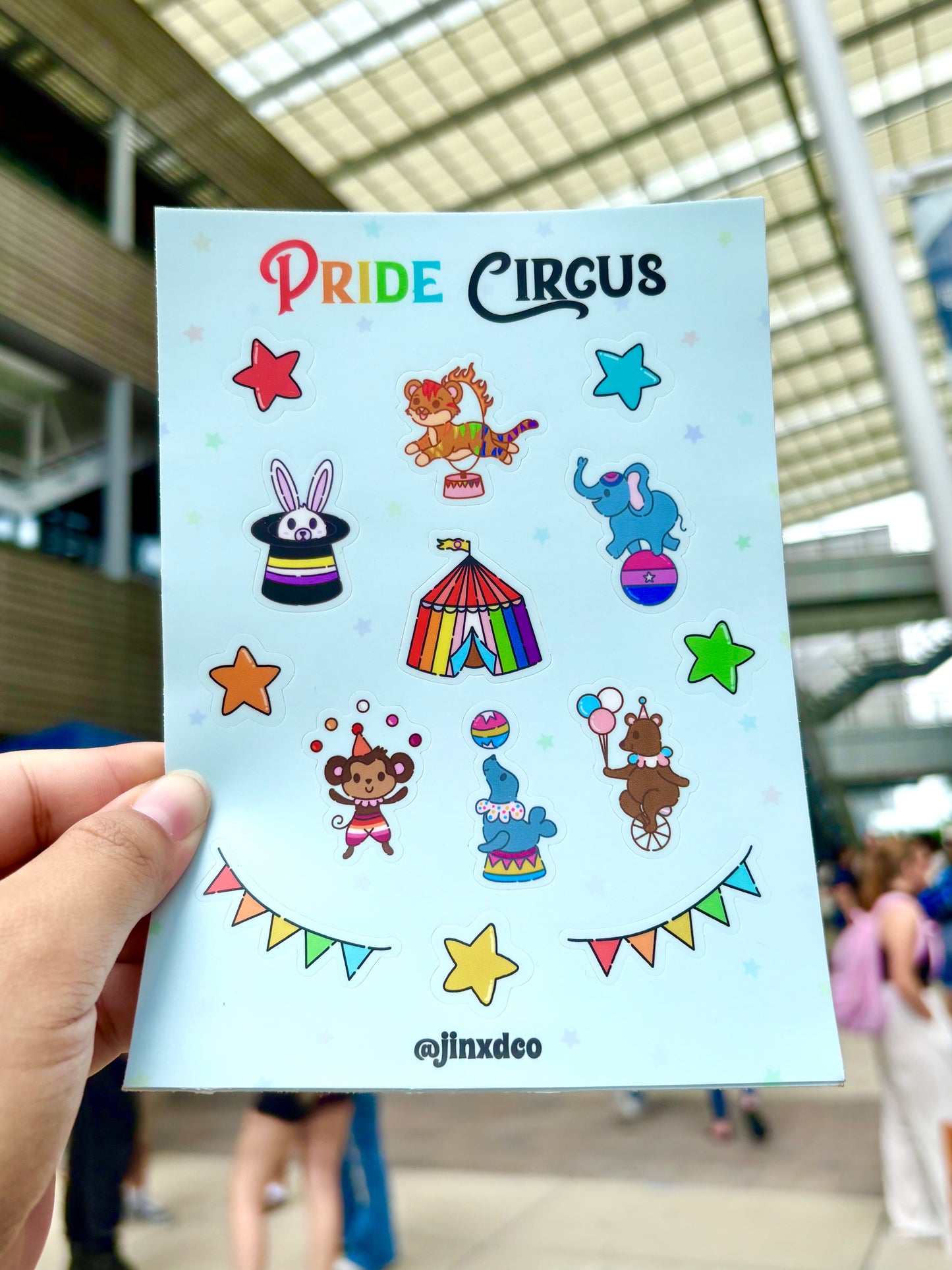Pride Circus Vinyl Sticker Sheet