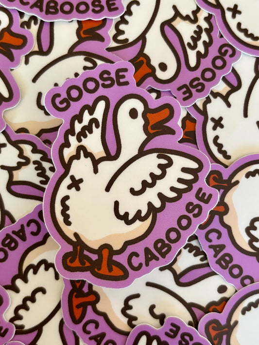 Goose Caboose Vinyl Sticker