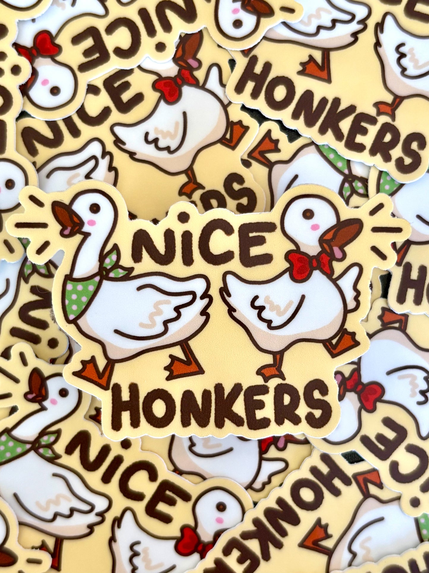 Nice Honkers Geese Vinyl Sticker