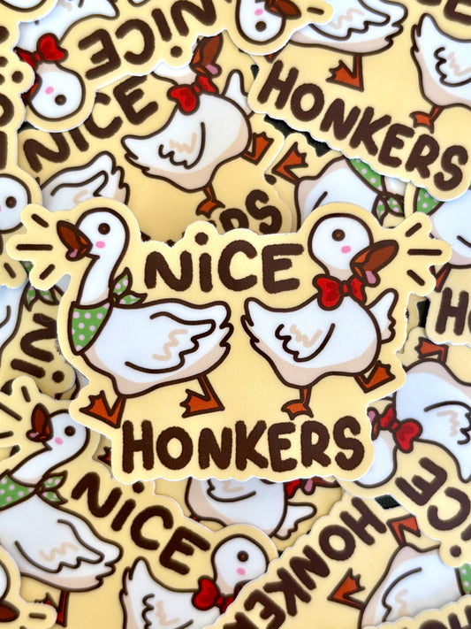 Nice Honkers Geese Vinyl Sticker