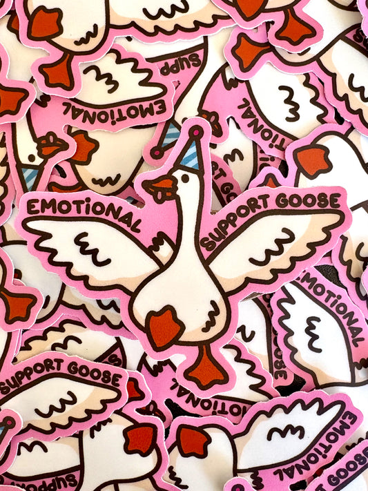 Emotional Support Goose Vinyl Sticker