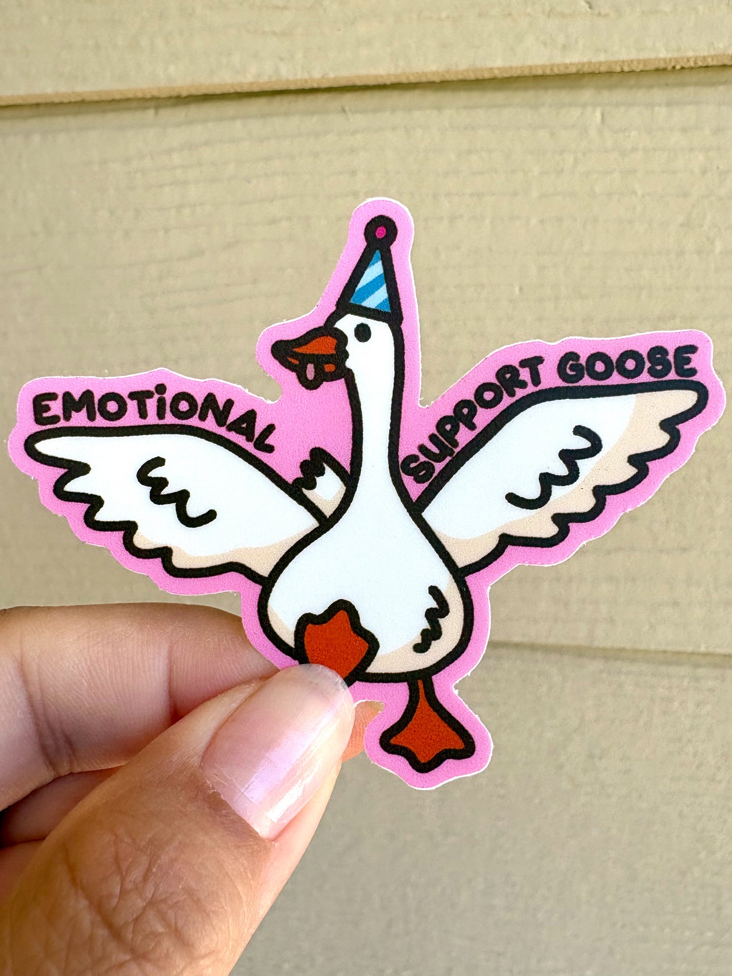 Emotional Support Goose Vinyl Sticker