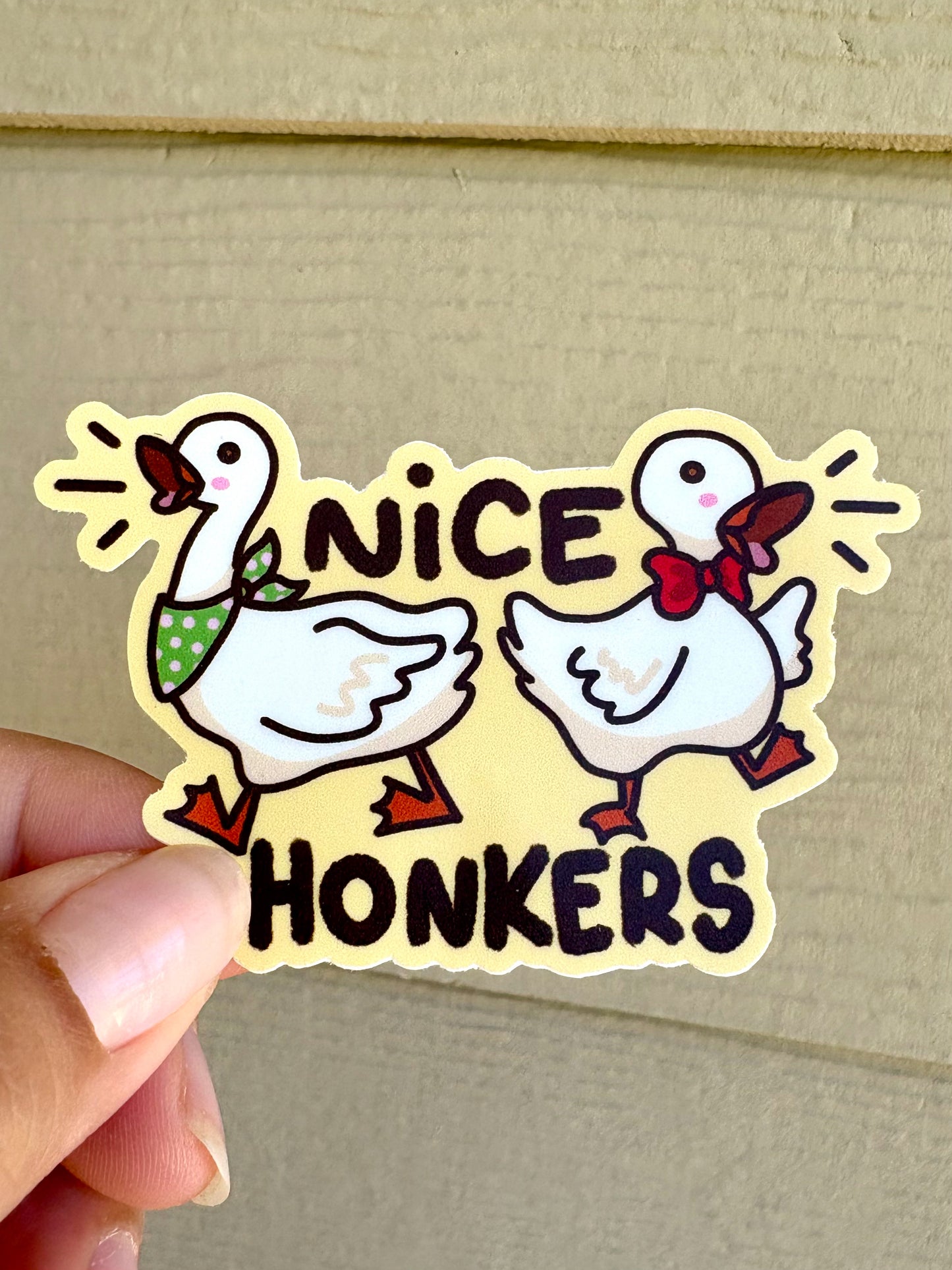 Nice Honkers Geese Vinyl Sticker