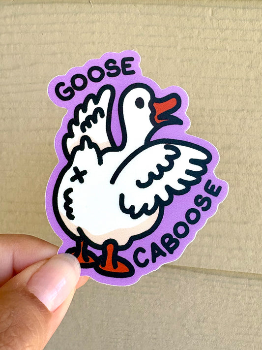 Goose Caboose Vinyl Sticker