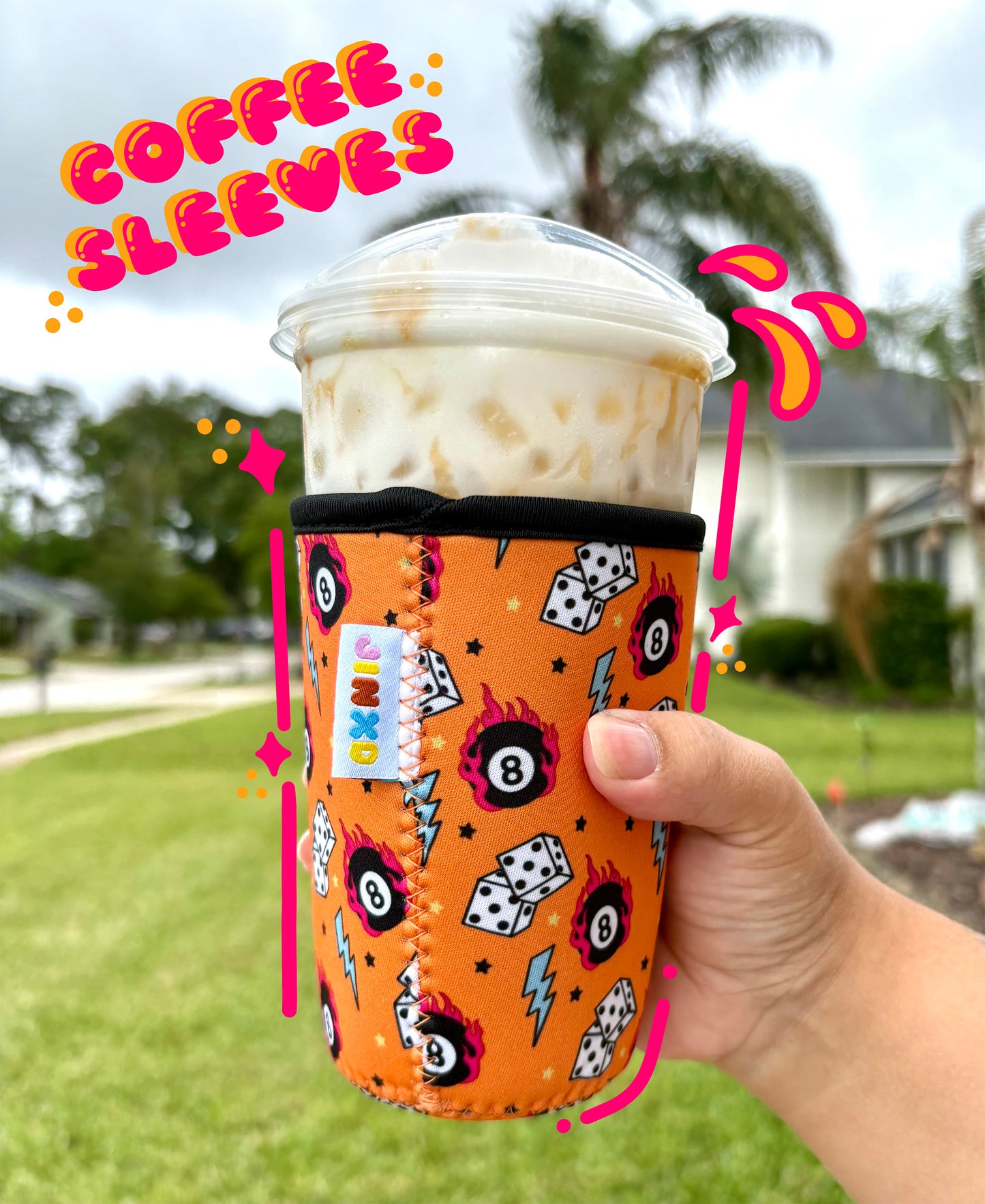 Pink and Red Cherries Insulated Coffee Sleeve