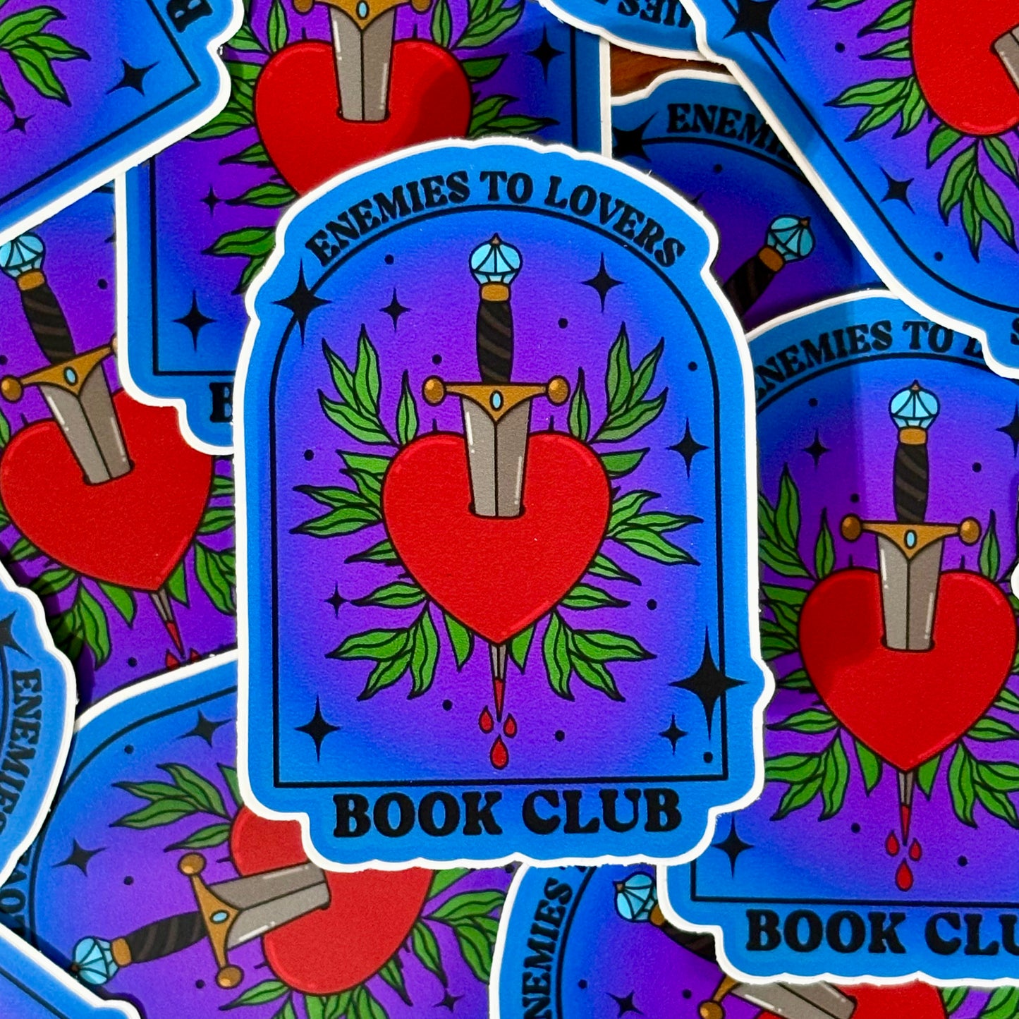 Enemies to Lovers Book Club Vinyl Sticker