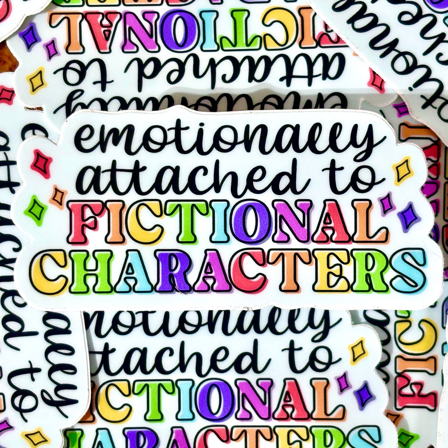 Emotionally Attached to Fictional Characters Vinyl Sticker