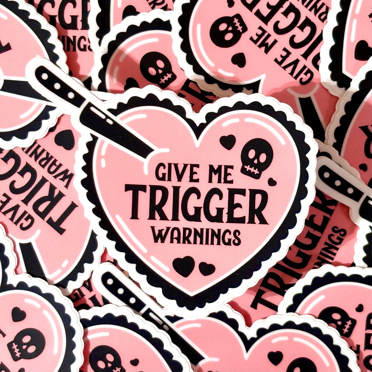 Give Me Trigger Warnings Vinyl Sticker