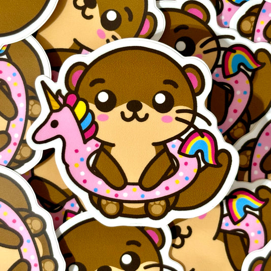 Pansexual Otter Vinyl Sticker