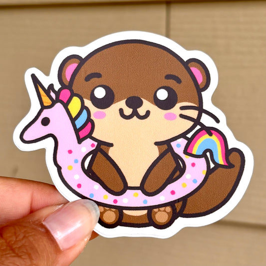 Pansexual Otter Vinyl Sticker